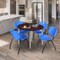 Regency Kahlo Round Table & Chair Sets, 42 W, 42 L, 29 H, Wood, Metal, Plastic Top, Mahogany TPL42RNDMHCM47BE - alternate 5
